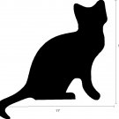 vinyl wall art decal . cat . 11 inches x 12 inches