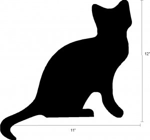 vinyl wall art decal . cat . 11 inches x 12 inches