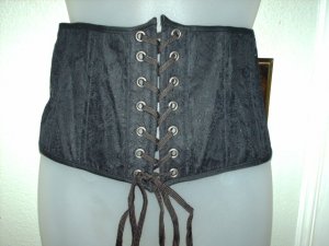 Black LIPSERVICE Underbust Corset; Sz XL