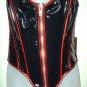 Black LIPSERVICE Corset w/Red Piping