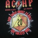 RPG gaming black T-shirt AC / HP for those about to roll / NEW size S