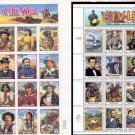 x2 uncirculated sheets CIVIL WAR 32¢ & LEGENDS OF THE WEST 29¢ stamps