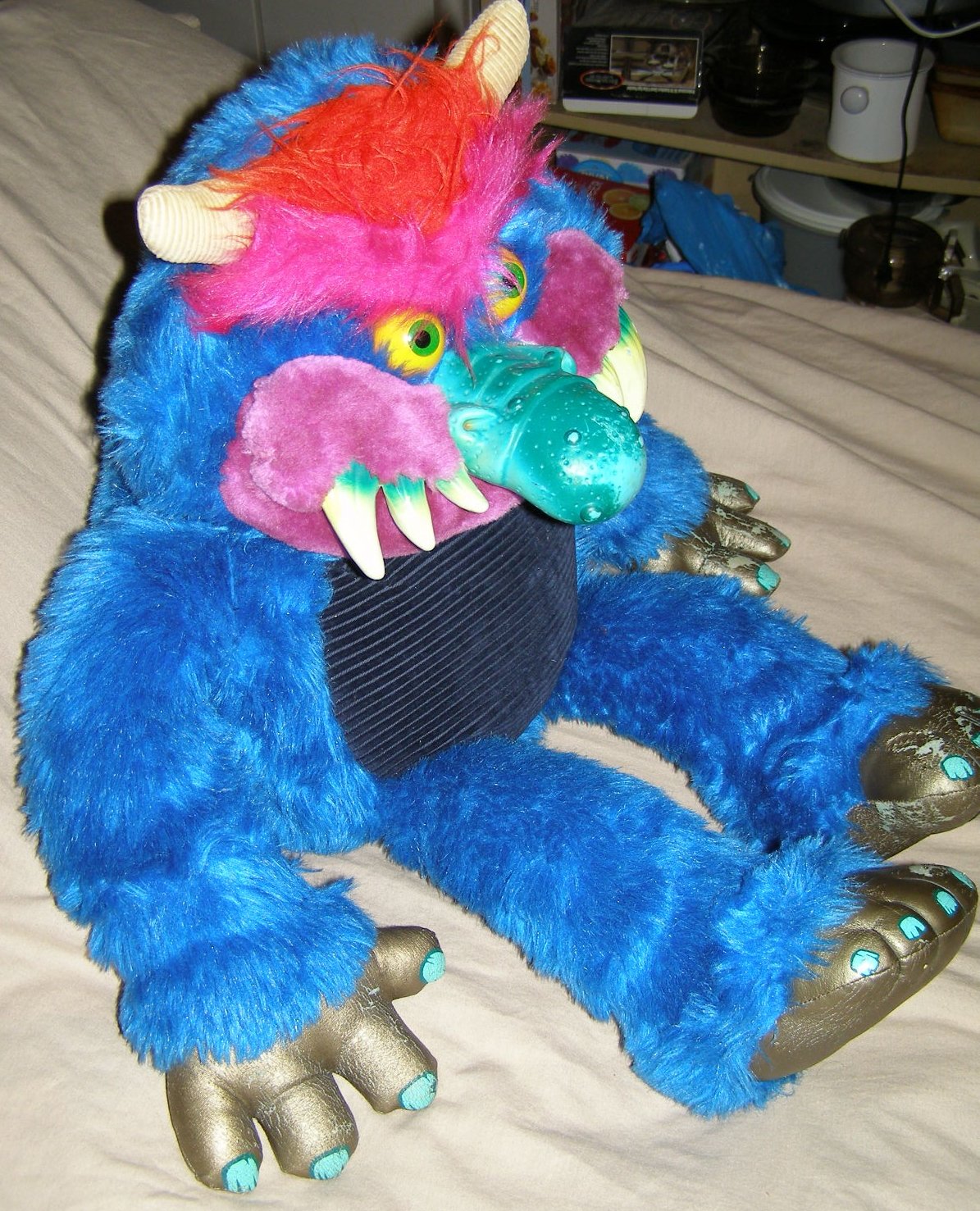 MY PET MONSTER large vintage stuffed creature Amtoy 1986