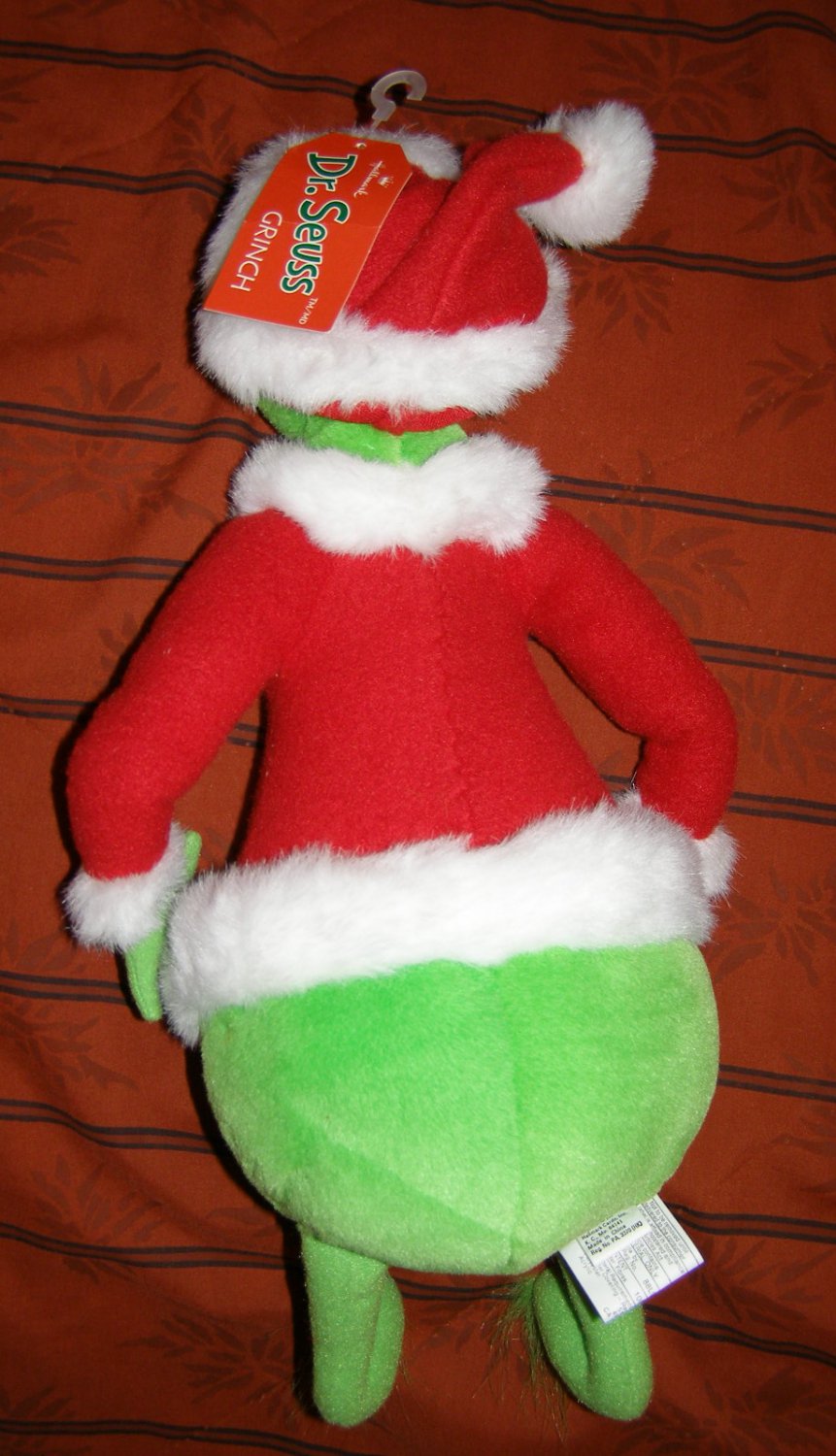 grinch plush gift set with removable santa suit