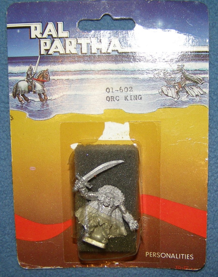 Ral Partha 01-602 ORC King MIP blister pack / 25mm D&D figure