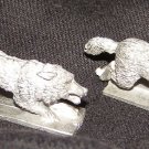 Ral Partha x2 LOTR Warg Wolf figures 25mm lead castings