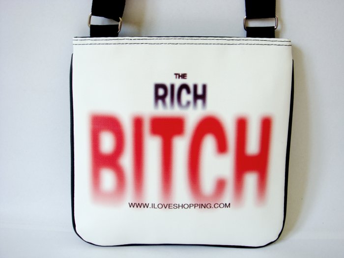 The Rich Bitch Cool Fashion Messenger Sling Bag Purse