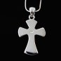 925 Sterling Silver Hawaiian Blue Fire Inlay Opal Gothic Cross Charm Pendant