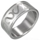 316L Surgical Stainless Steel Tribal Design Band Ring Size 7-11