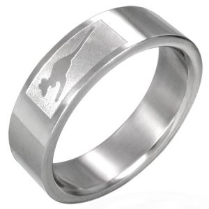 316L Stainless Steel Kangaroo Unisex Wedding Band Ring