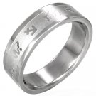 316L Stainless Steel Zodiac Symbols Astrology Ring Sizes