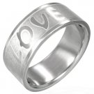 316L Stainless Steel Unisex Love Wedding Band Ring 7-12