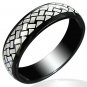 316 Black Stainless Steel Rope Style Braided Unisex Fashion Ring