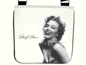 Marilyn Monroe Signature Classic Messenger Cross Body Sling White Bag Purse