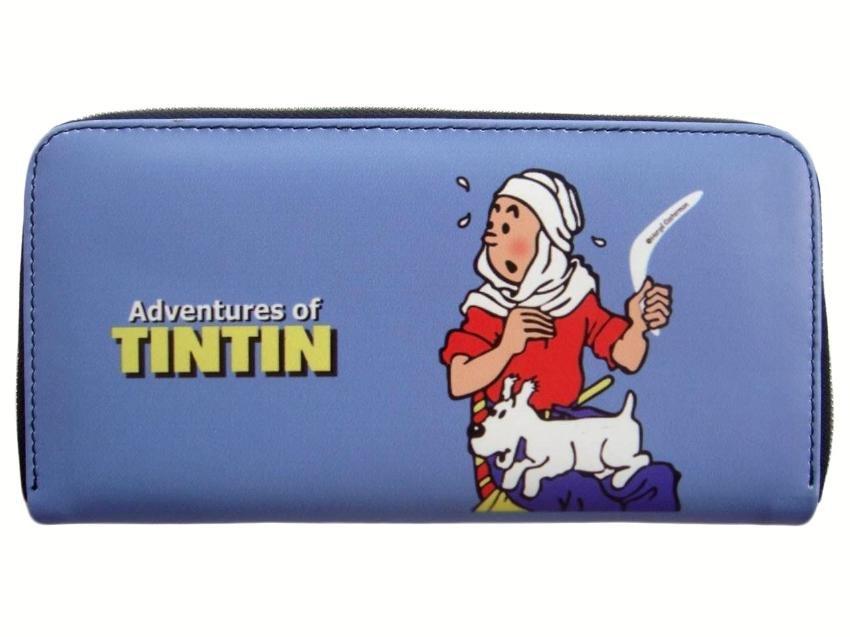 TINTIN Snowy Cartoon Credit Card Money ID Holder Blue Wallet Purse Bag