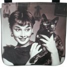 Audrey Hepburn Holding Cat Rare Messenger Cross Body Sling Bag Purse