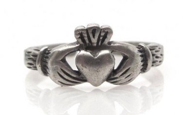 925 Sterling Silver Celtic Irish Claddagh Adjustable Pinky Toe Ring