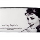 Audrey Hepburn Retro Cinema Actress Icon Signature White Wallet Bag