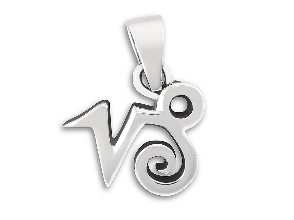 925 Sterling Silver Zodiac Star Sign CAPRICORN Astrology Horoscope Charm Pendant