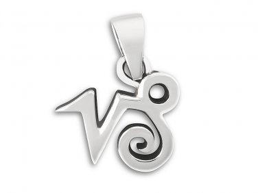 925 Sterling Silver Zodiac Star Sign CAPRICORN Astrology Horoscope Charm Pendant