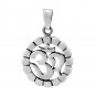 925 Sterling Silver Hindu Om Ohm Yoga Brahman Eternity Charm Pendant