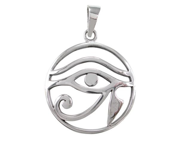 925 Sterling Silver Egyptian Eye of Horus Wedjat Wadjet Udjat Charm Pendant