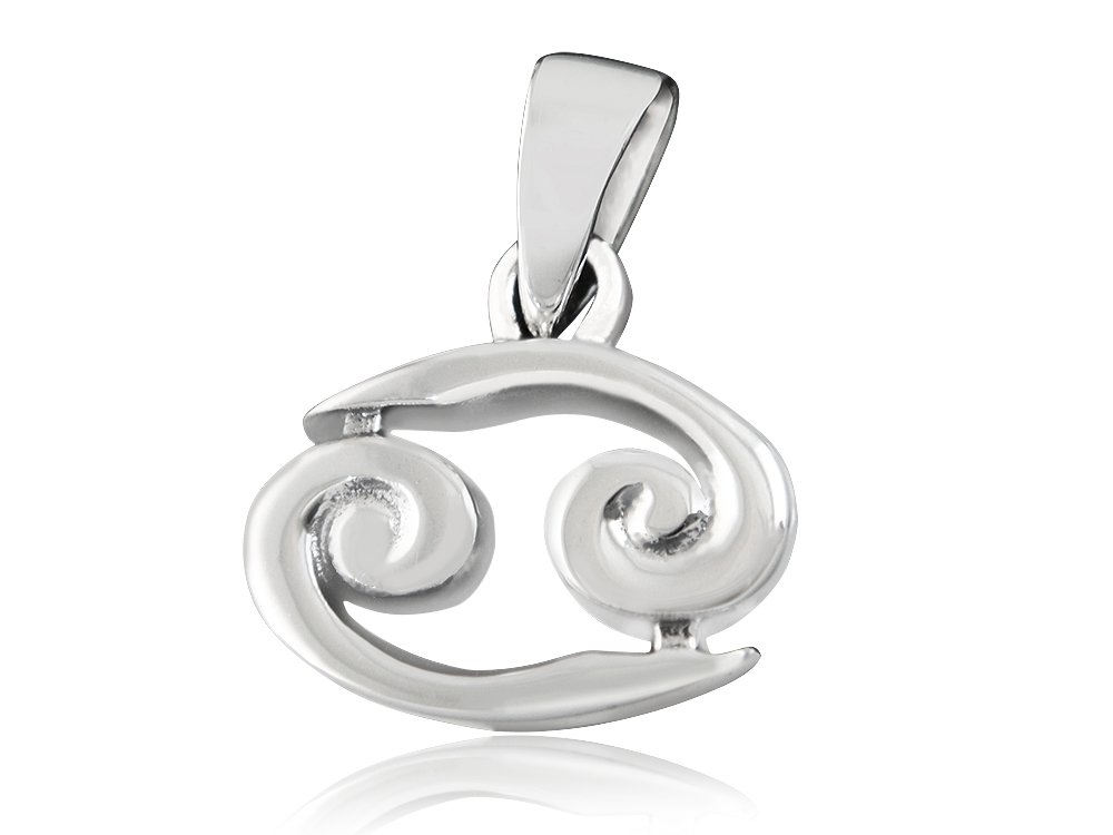 925 Sterling Silver Astrology Horoscope Star Sign Cancer Charm Pendant