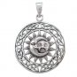 925 Sterling Silver Sun Crescent Moon Faces Celtic Irish Infinity Knots Charm Pendant
