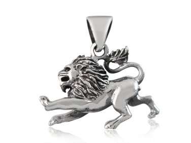 925 Sterling Silver Zodiac Star Sign Leo Lion Animal Horoscope Charm Pendant