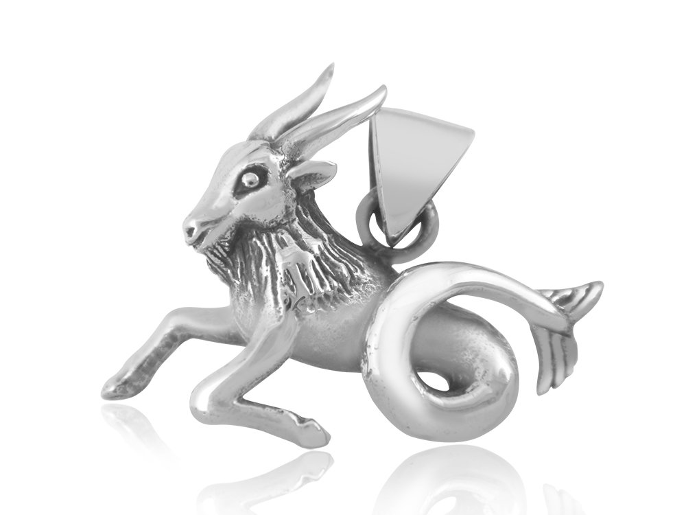 925 Sterling Silver Zodiac Horoscope Star Sign Capricorn Animal Charm Pendant