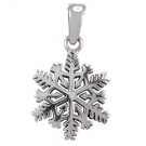 925 Sterling Silver Winter Frozen Snowflake Snow Christmas Gift Charm Pendant
