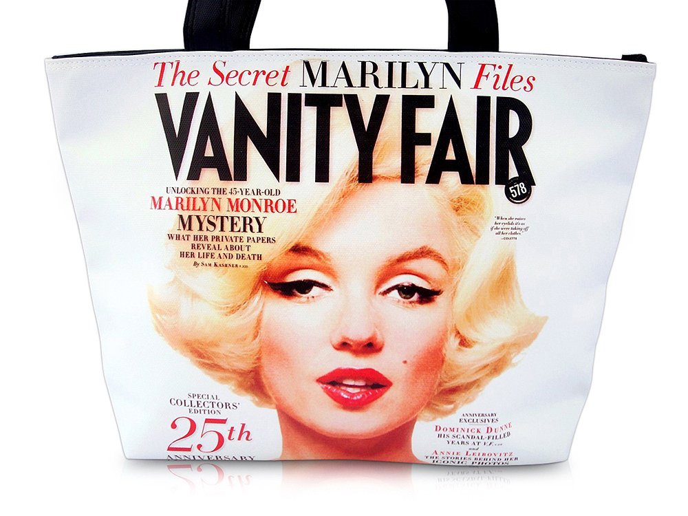 Marilyn Monroe Vanity Fair Magazine Cover Wide Tote Shoulder Bag Purse