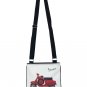 Red Retro Vespa Motorcycle Scooter Messenger Sling Cross Body Purse Shoulder Bag