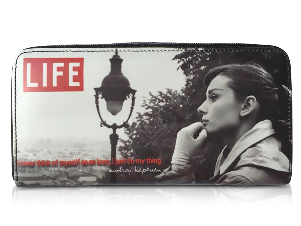 Audrey Hepburn Life Magazine Cover Money ID Holder Clutch Wallet Purse Bag