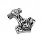 925 Sterling Silver Viking Wolf Thor Hammer Mj&Atilde;&para;lnir Mjolnir Charm Pendant 33mm