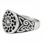 925 Sterling Silver Celtic Knot German Schwarze Sonne Black Sun Sonnenrad Ring
