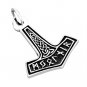 925 Sterling Silver Viking Thor Hammer Mjölnir Mjolnir Runes Runic Celtic Knot Pendant