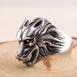 925 Sterling Silver Viking Wolf Head Fenrir Norse Icelandic Thor Biker Heavy Thick Ring