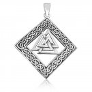 925 Sterling Silver Celtic Infinity Knots Knotwork Nordic Norse Valknut Viking Odin Pendant