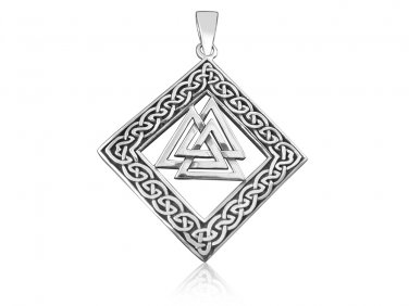 925 Sterling Silver Celtic Infinity Knots Knotwork Nordic Norse Valknut Viking Odin Pendant