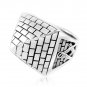925 Sterling Silver Freemason Masonic Mason Freemasonry Illuminati Square Pyramid Ring