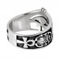 925 Sterling Silver Signet Egyptian Eye of Horus Udjat Egypt Ankh Scarab Band Ring