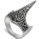 925 Sterling Silver Handmade Crown Archer Zighir Turkish Ottoman Jewelry Mens Ring