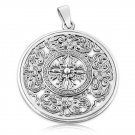 925 Sterling Silver Double Dorje Vajra Thunderbolt Mandala Tibetan Buddhism Amulet Pendant