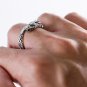 925 Sterling Silver Viking Jormungand Midgard Serpent Snake Dragon Ring