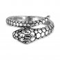 925 Sterling Silver Ouroboros Serpent Snake Reptile Infinity Hoop Ring