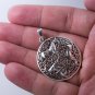 925 Sterling Silver Three Horse Celtic Irish Knot Knotwork Epona Pendant