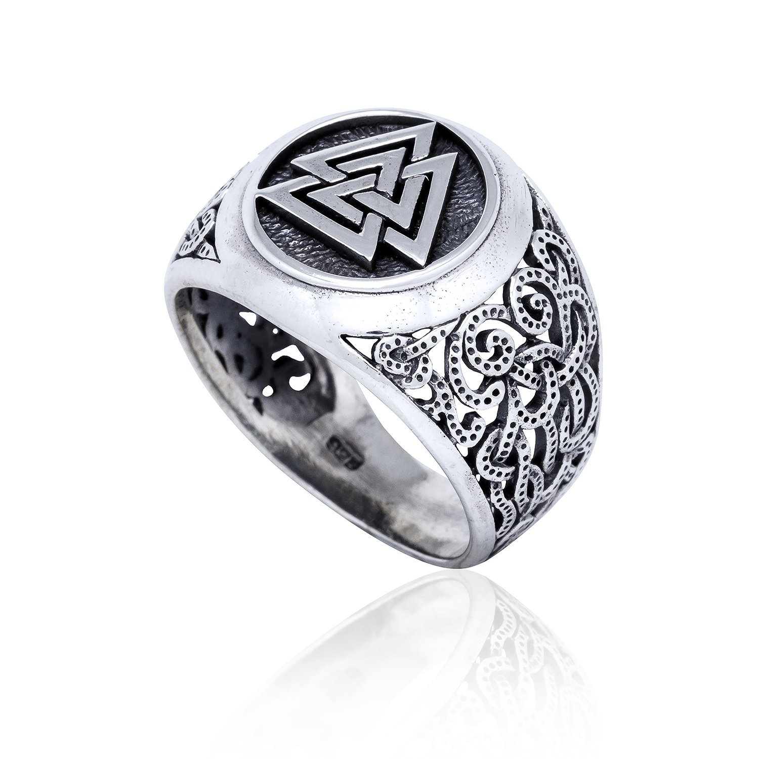 925 Sterling Silver Viking Jewelry Valknut Mammen Style Norse ...