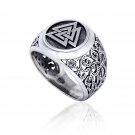 925 Sterling Silver Viking Jewelry Valknut Mammen Style Norse Scandinavian Ring