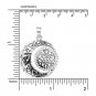 925 Sterling Silver Celtic Knot Pagan Crescent Moon Sun Icovellavna Pendant